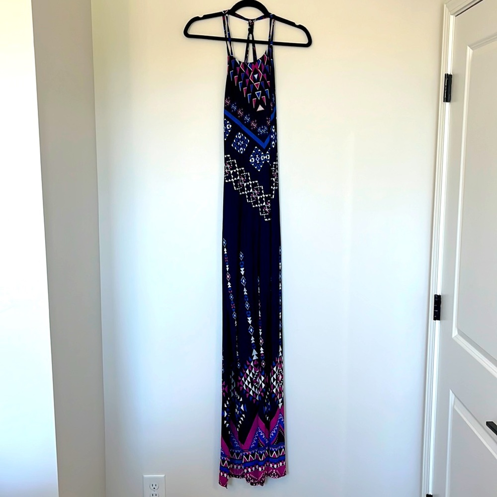 Fashion Move Navy Blue Maxi Dress